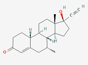 Two-dimensional chemical structure of Tibolone EP Impurity C/ Δ4-Tibolone, CAS 1162-60-3