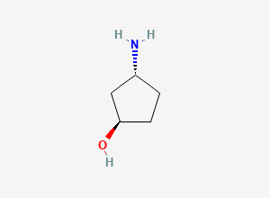 Two-dimensional chemical structure of (1R,3R)-3-Aminocyclopentanol