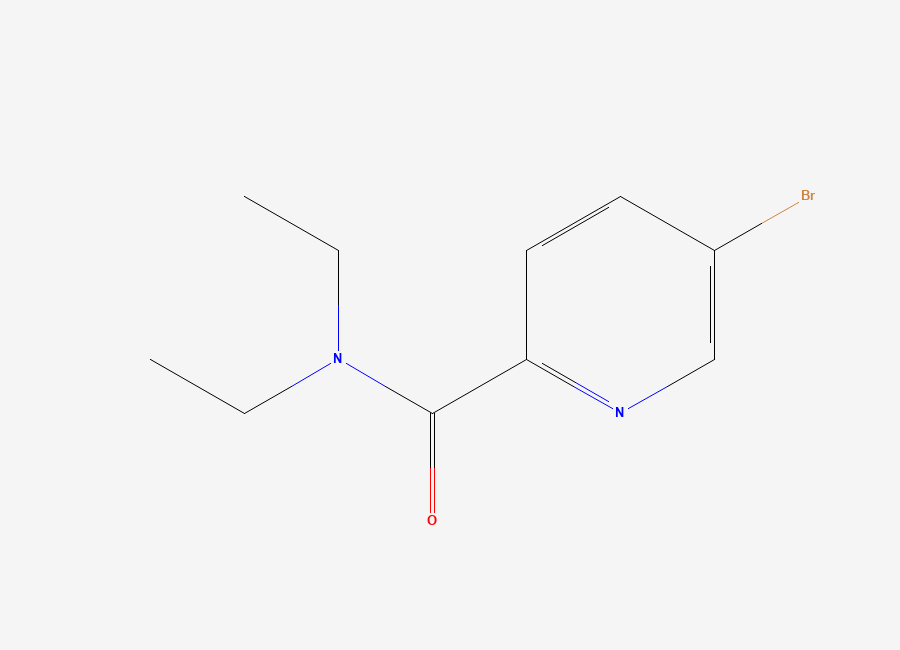Two-dimensional chemical structure of 5-Bromo-N,N-diethylpicolinamide