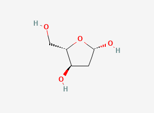 Two-dimensional chemical structure of 2-Deoxy-beta-L-erythro-pentofuranose