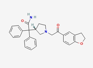 Two-dimensional chemical structure of Ketodarifenacin, CAS 133034-07-8