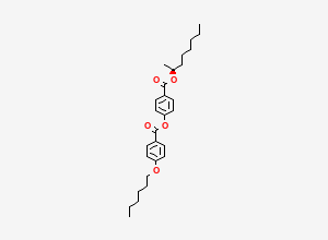 Two-dimensional chemical structure of 4-((((2S)-Octan-2-yl)oxy)carbonyl)phenyl 4-(hexyloxy)benzoate