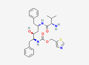Two-dimensional chemical structure of Des((2-isopropylthiazol-4-yl)methyl-methyl-carbamoyl)ritonavir