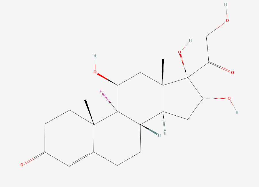 Two-dimensional chemical structure of Triamcinolone EP Impurity C / Pretriamcinolone, CAS 337-02-0