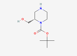 Two-dimensional chemical structure of (S)-1-Boc-2-hydroxymethyl-piperazine