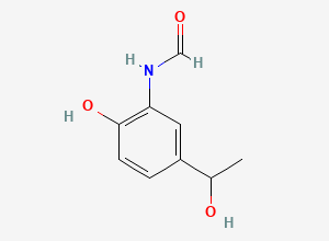 Two-dimensional chemical structure of N-[2-hydroxy-5-(1-hydroxyethyl)phenyl]formamide