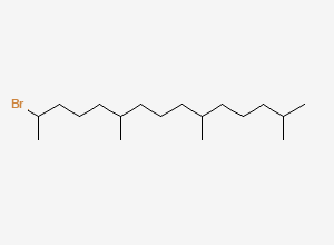 Two-dimensional chemical structure of 2-bromo-6,10,14-trimethylpentadecane