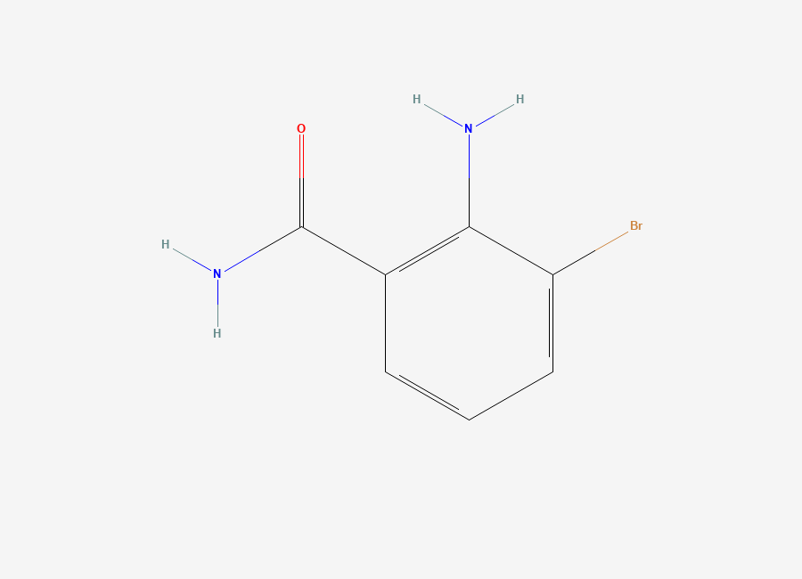 Two-dimensional chemical structure of 2-Amino-3-bromobenzamide