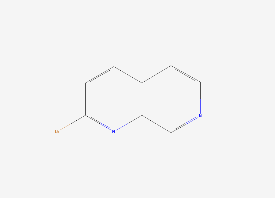 Two-dimensional chemical structure of 2-Bromo-1,7-naphthyridine