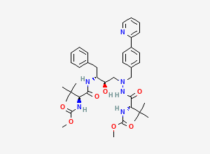 Two-dimensional chemical structure of (3S,8R,9R,12S)-Atazanavir