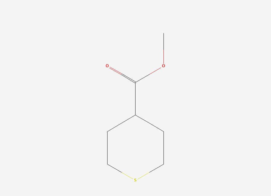 Two-dimensional chemical structure of Methyl tetrahydrothiopyran-4-carboxylate
