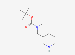 Two-dimensional chemical structure of tert-butyl N-methyl-N-[(piperidin-3-yl)methyl]carbamate
