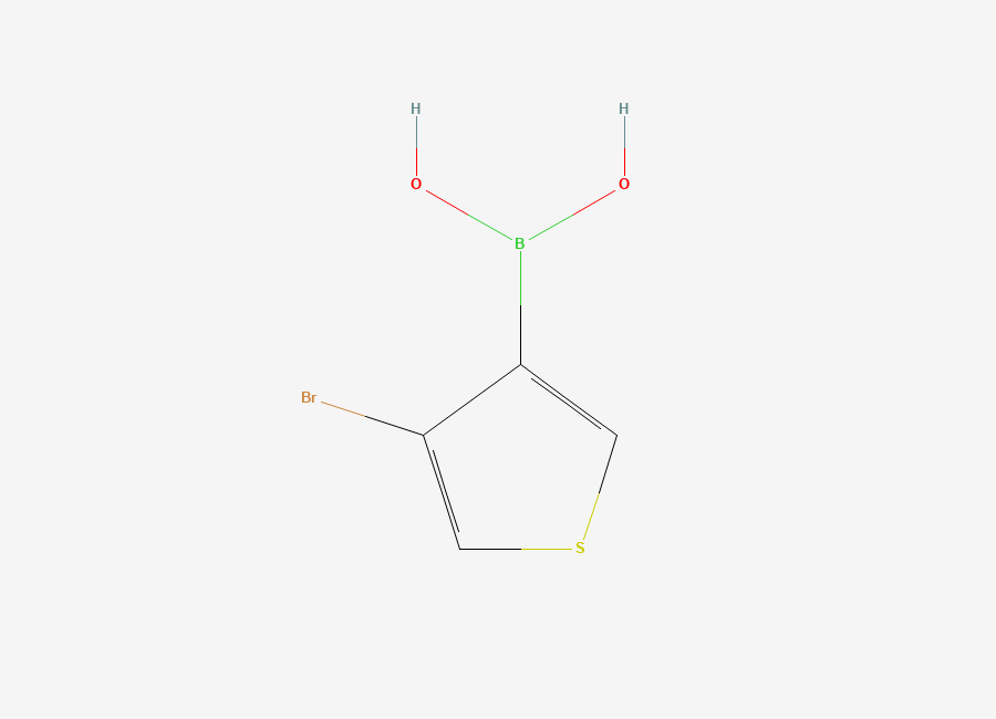 Two-dimensional chemical structure of 3-Bromothiophene-4-boronic acid