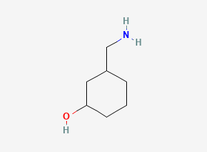 Two-dimensional chemical structure of 3-(Aminomethyl)cyclohexan-1-ol