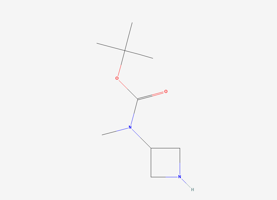 Two-dimensional chemical structure of tert-Butyl azetidin-3-yl(methyl)carbamate