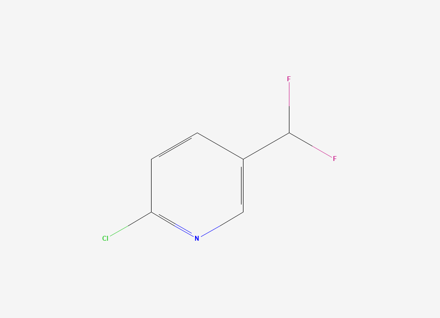 Two-dimensional chemical structure of 2-Chloro-5-(difluoromethyl)pyridine