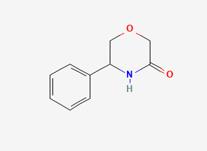 Two-dimensional chemical structure of 5-Phenylmorpholin-3-one