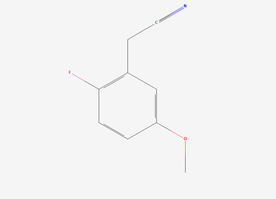Two-dimensional chemical structure of 5-Methoxy-2-fluorobenzylcyanide