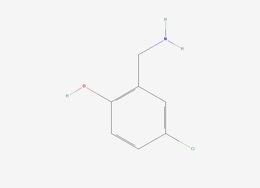 Two-dimensional chemical structure of 2-(Aminomethyl)-4-chlorophenol