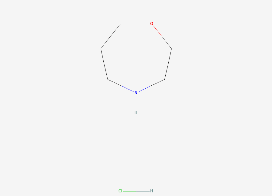Two-dimensional chemical structure of 1,4-Oxazepane hydrochloride