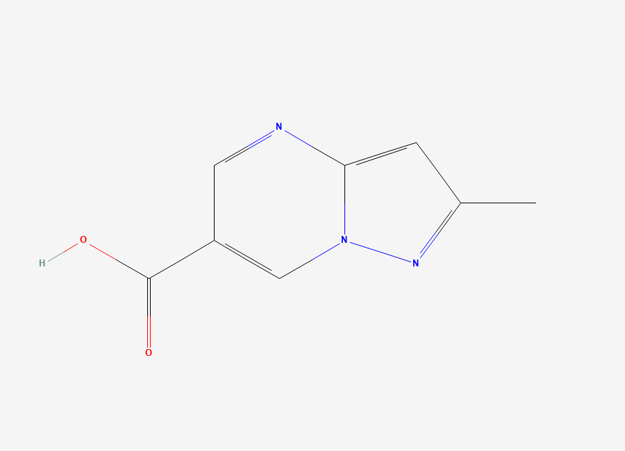 Two-dimensional chemical structure of 2-Methylpyrazolo(1,5-a)pyrimidine-6-carboxylic acid