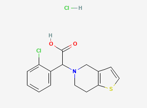 Two-dimensional chemical structure of rac-Clopidogrel Carboxylic Acid Hydrochloride