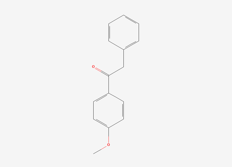 Two-dimensional chemical structure of 1-(4-Methoxyphenyl)-2-phenylethan-1-one