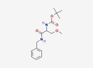 Two-dimensional chemical structure of tert-Butyl (1-(benzylamino)-3-methoxy-1-oxopropan-2-yl)carbamate