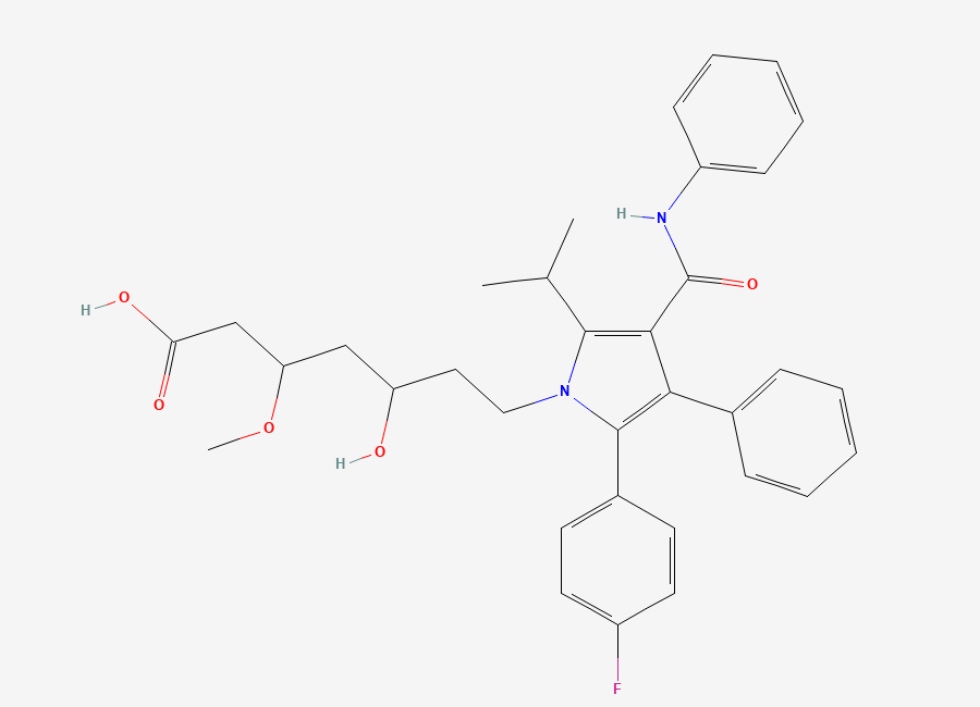 Two-dimensional chemical structure of Atorvastatin EP Impurity G
