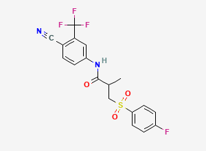 Two-dimensional chemical structure of Bicalutamide EP Impurity C/ Bicalutamide Deshydroxy Impurity, CAS 906008-94-4