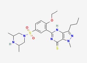 Two-dimensional chemical structure of Thiodimethylsildenafil, CAS 1260112-90-0