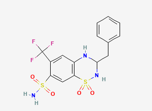 Two-dimensional chemical structure of Bendroflumethiazide, CAS 73-48-3
