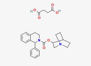 Two-dimensional chemical structure of Solifenacin EP Impurity G/ (R,R)-Solifenacin (succinate salt), CAS 862207-70-3
