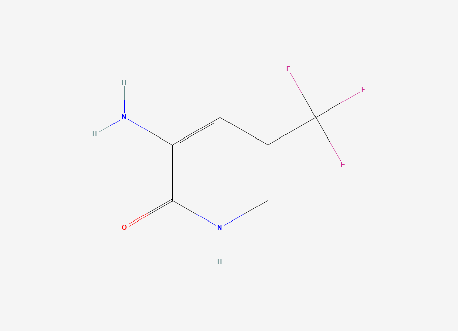 Two-dimensional chemical structure of 3-Amino-5-(trifluoromethyl)-1,2-dihydropyridin-2-one