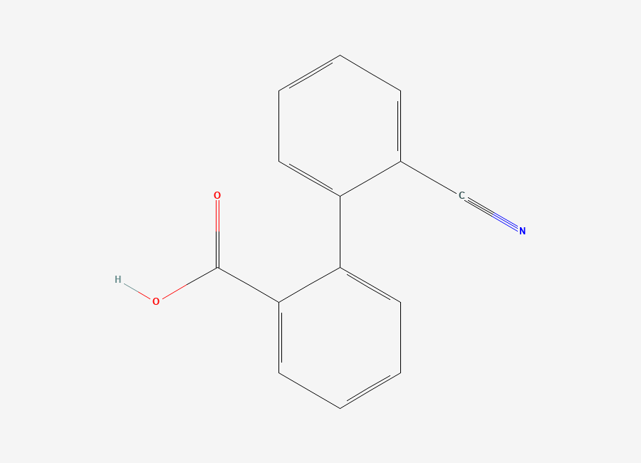 Two-dimensional chemical structure of 2-(2-Cyanophenyl)benzoic acid