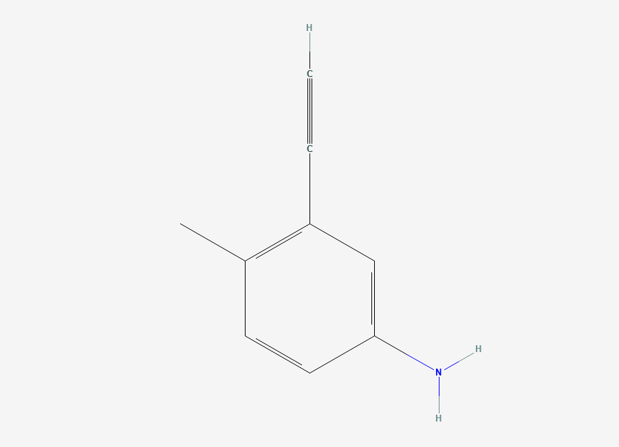 Two-dimensional chemical structure of 2-Ethynyl-4-aminotoluene, CAS 134690-40-7