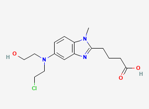 Two-dimensional chemical structure of Bendamustine related compound E / Hydroxy Bendamustine (Free Base), CAS 109882-27-1