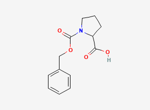 Two-dimensional chemical structure of N-(Carbobenzyloxy)-DL-proline