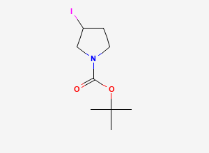 Two-dimensional chemical structure of tert-Butyl 3-iodopyrrolidine-1-carboxylate