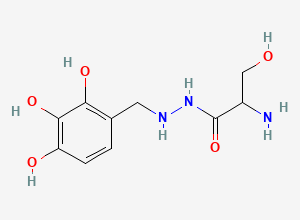 Two-dimensional chemical structure of Benserazide, CAS 322-35-0