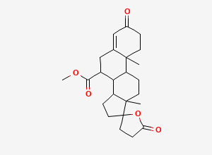 Two-dimensional chemical structure of methyl 10,13-dimethyl-3,5'-dioxospiro[2,6,7,8,9,11,12,14,15,16-decahydro-1H-cyclopenta[a]phenanthrene-17,2'-oxolane]-7-carboxylate