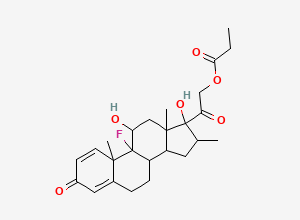 Two-dimensional chemical structure of Betamethasone Dipropionate EP Impurity C, CAS 75883-07-7