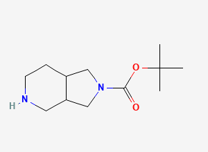 Two-dimensional chemical structure of 1,1-Dimethylethyl octahydro-2H-pyrrolo(3,4-c)pyridine-2-carboxylate
