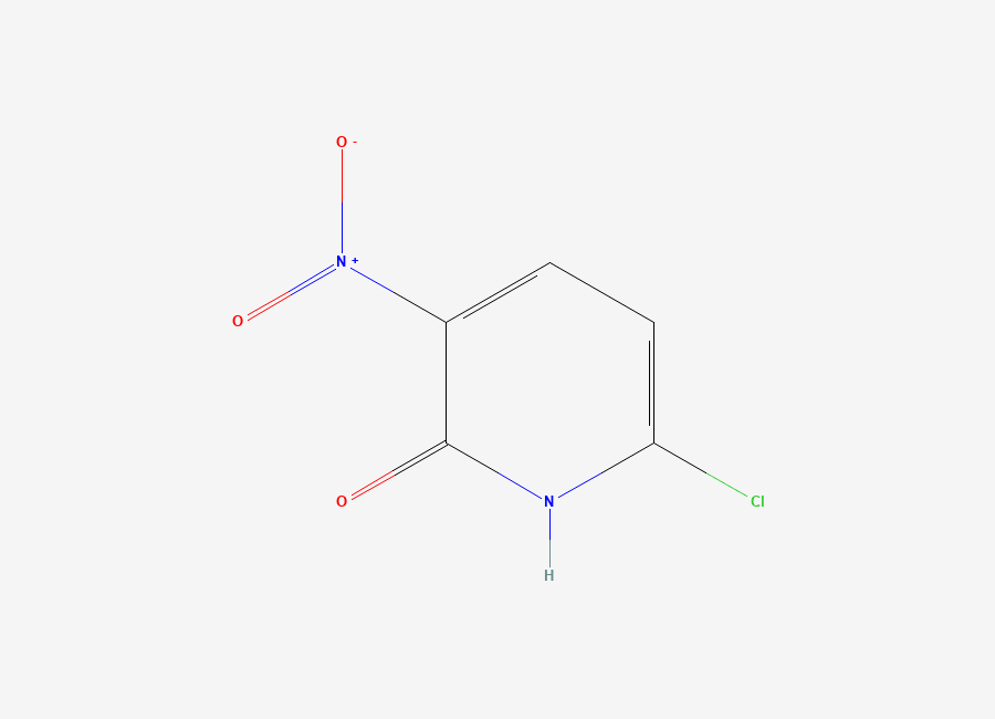 Two-dimensional chemical structure of 6-Chloro-3-nitropyridin-2-ol