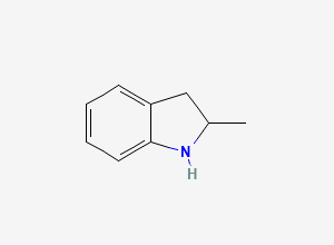 Two-dimensional chemical structure of 2-Methylindoline