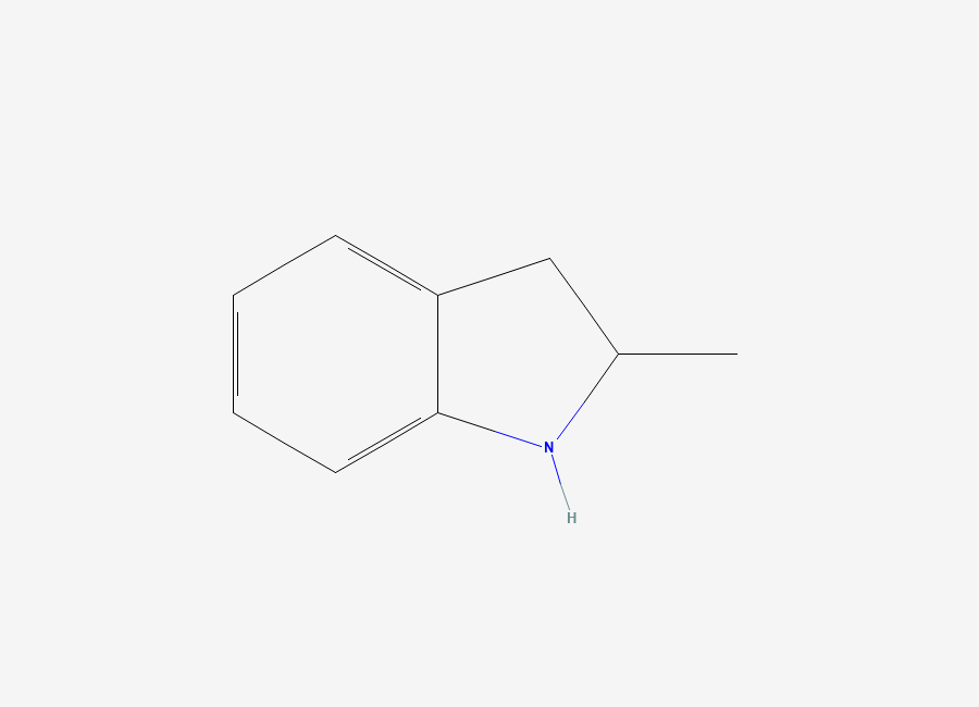 Two-dimensional chemical structure of 2-Methylindoline