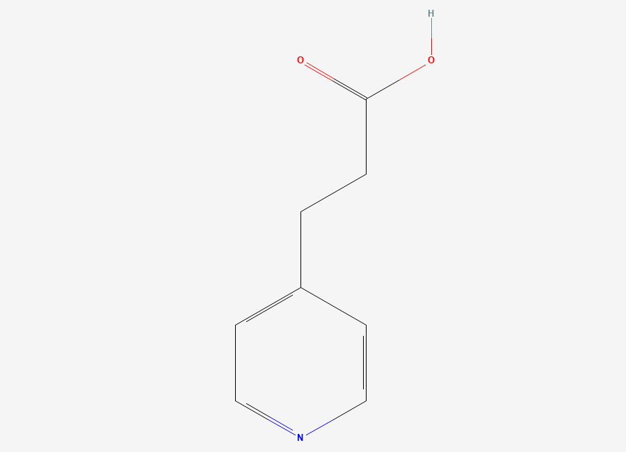 Two-dimensional chemical structure of 3-(Pyridin-4-yl)propanoic acid