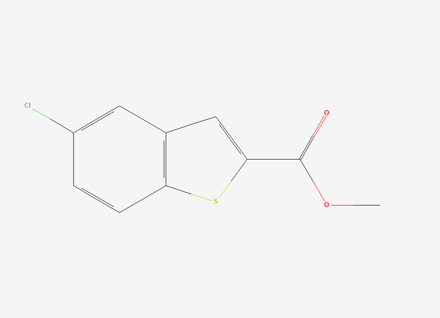 Two-dimensional chemical structure of Methyl 5-chloro-1-benzothiophene-2-carboxylate