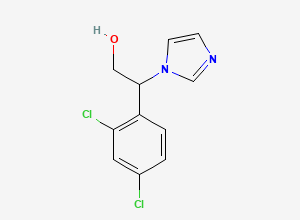 Two-dimensional chemical structure of 2-(2,4-dichlorophenyl)-2-imidazol-1-ylethanol
