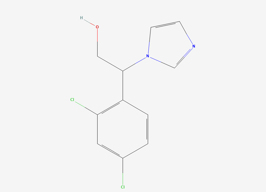 Two-dimensional chemical structure of 2-(2,4-dichlorophenyl)-2-imidazol-1-ylethanol